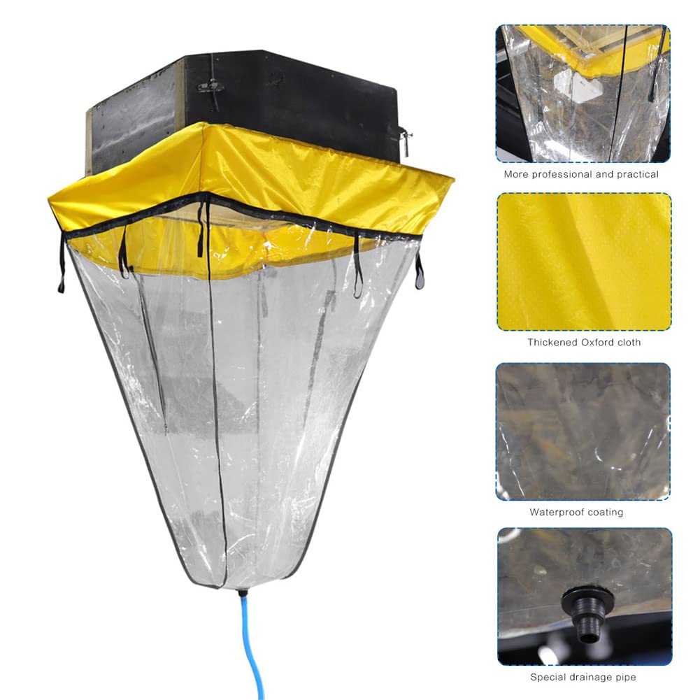Zankie Housse de Nettoyage pour climatiseur | Housse de Lavage pour climatiseur de Plafond | Sac de Service de climatisation Fendu étanche, Housse de Nettoyage complète pour climatisation Murale
