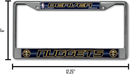 Vista 78 de NBA Bling Chrome License Plate Frame with Glitter Accent