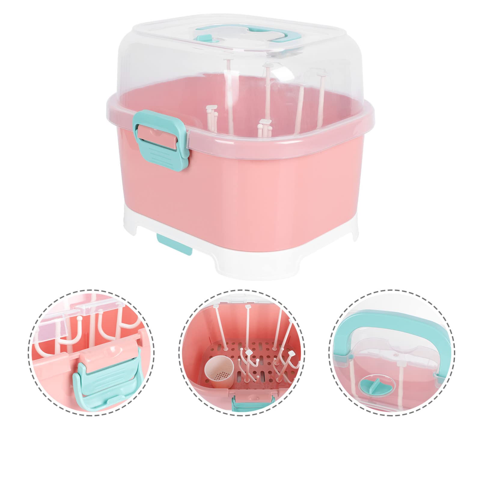 Boîte de rangement pour bouteilles d'alimentation - Égouttoir à vaisselle sur comptoir pour évier de cuisine - Égouttoir à vaisselle - Égouttoir à vaisselle - Filet de drainage - Vaisselle