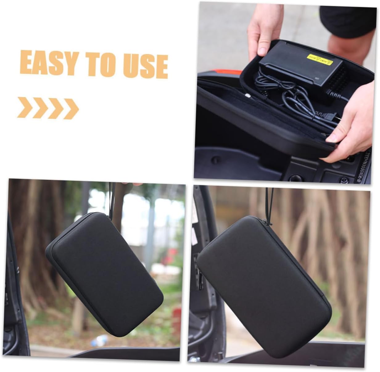 balacoo 8pcs Electric Vehicle Charger Accessories Bag Cable Organizer Storage Bag and Easy Maintenance for Scooters Bicycles