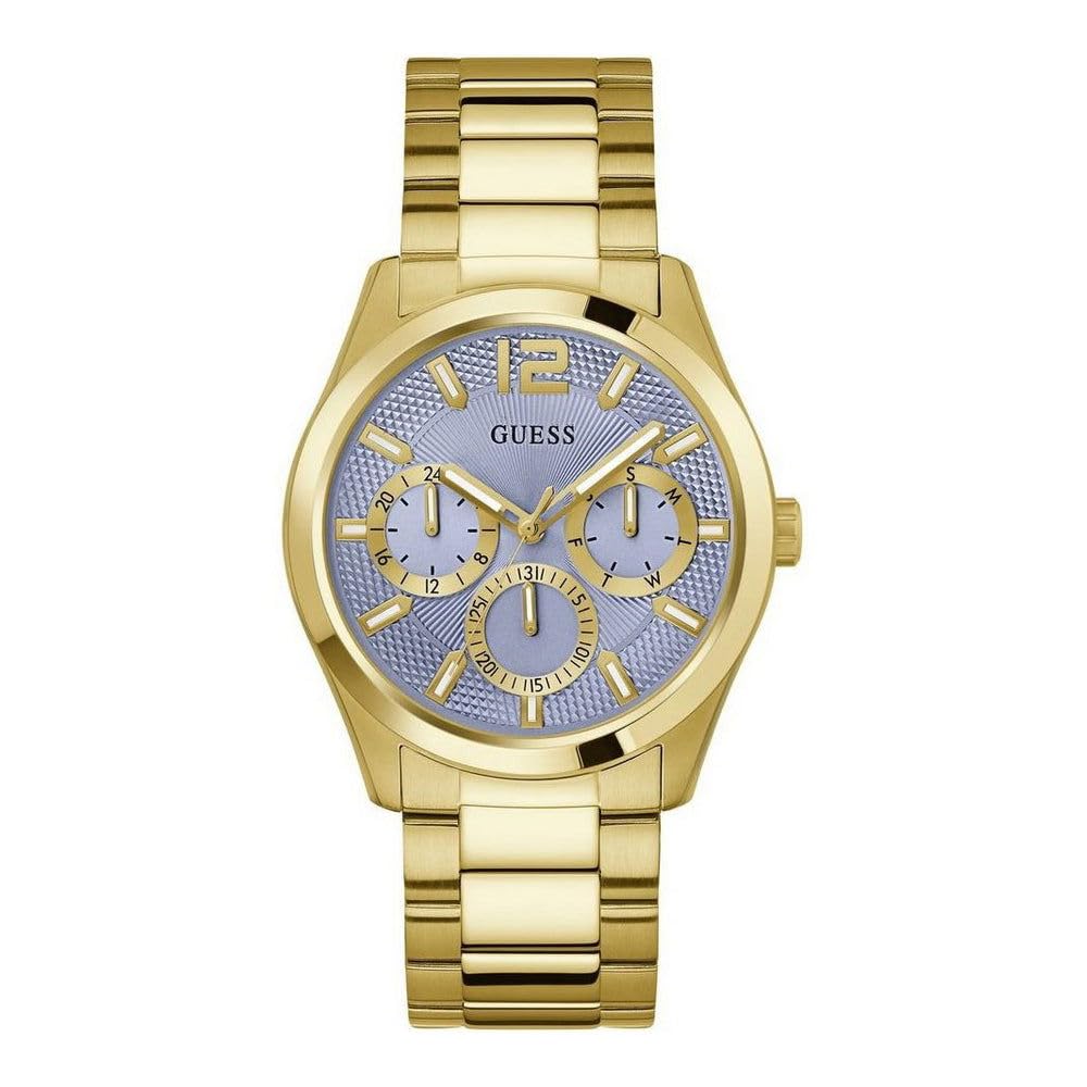 GUESS Stainless Steel Analog Blue Dial Mens Watch-Gw0707G2, Band Color-Gold (B0CRF2YXL2) Amazon Price History, Amazon Price Tracker