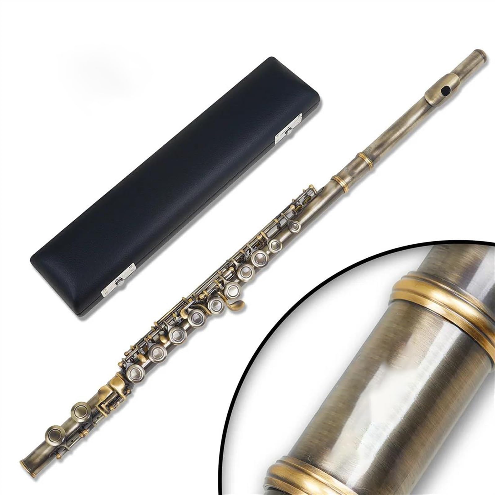 16 Otworów Flet Z Klawiszem C Zamknij/otwórz Flet Cupronickel Koncert Flet Poprzeczny Instrument Muzyczny Z Akcesoriami Do Kluczy E