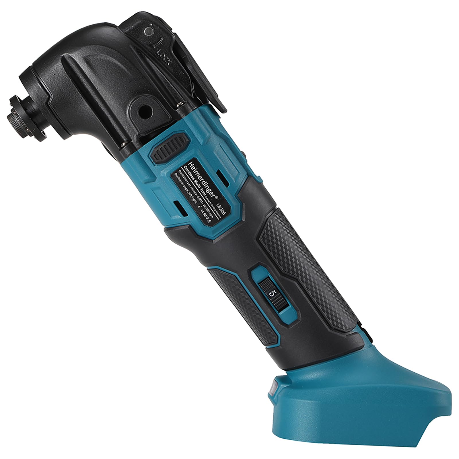 Herramienta oscilante inalámbrica para batería Makita de 18 V, multiherramienta oscilante de motor sin escobillas con mango auxiliar para raspar, lijar, cortar