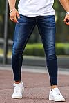 GINGTTO Hommes Skinny Jeans Slim Fit Stretch Jeans Comfy Denim Jeans Pantalons