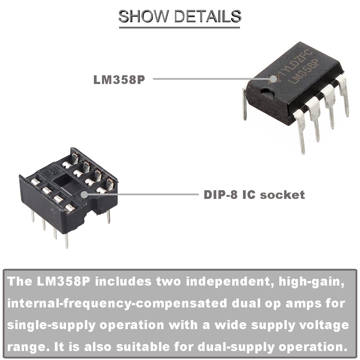 LA6358NM 三洋ジュアル オペアンプ IC　6358N　 ３０個 5PCS 6358N LA6358 LA6358N DIP8 High-Performance Dual Operational