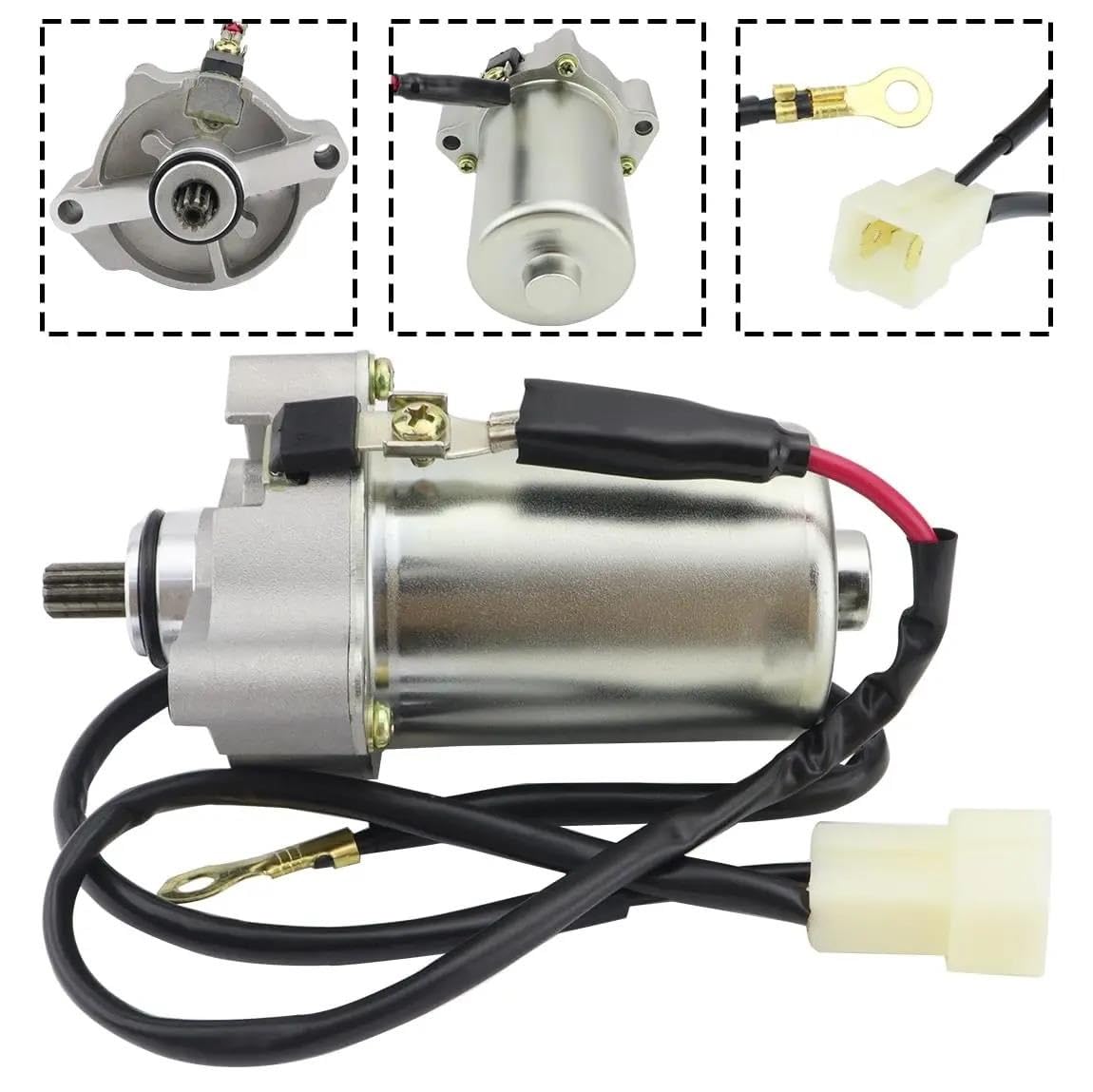 Motor Arrancador Juego Relés Engranaje Arranque Para Polaris Para Sportsman 90 07-16 Para Outlaw 90 07-16 Para Sportsman 110 16-23 Para Outlaw 110 16-23 0454952 0453478 1962 Arranque