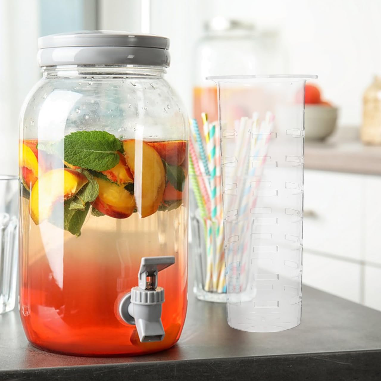 ABOOFAN - Infusor de frutas de acrílico para dispensador de bebidas, accesorios de repuesto para experiencia de jugo y filtrado