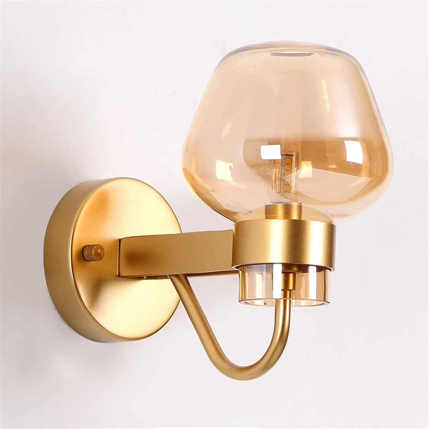 HYJAUSXB European Wall Light Lamp Compatible with Living Room Bedroom, Modern Minimalist Bedside Glass Lampshade, Pendant