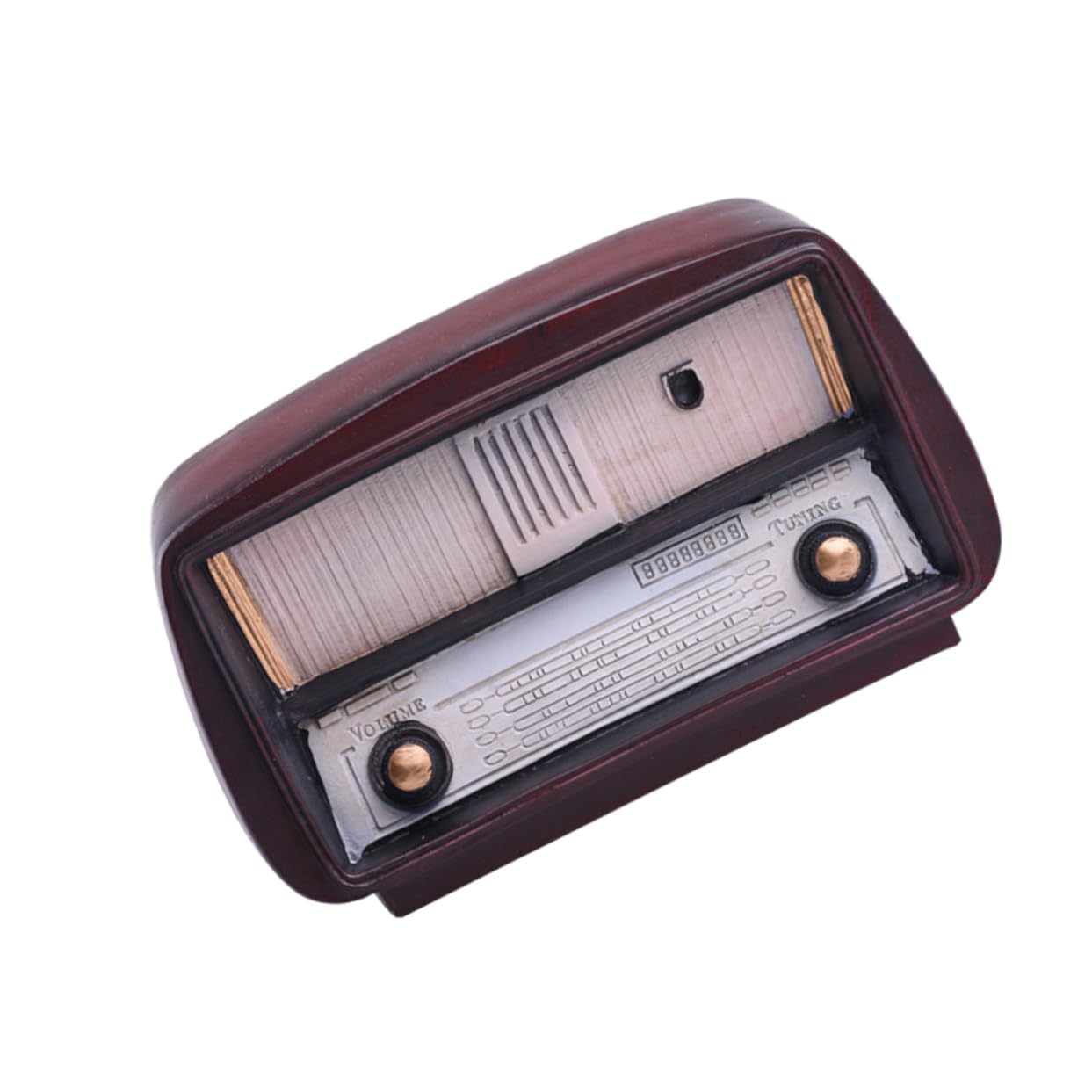 Radio vintage decoration maison en metal style retro pour ornement de table chic