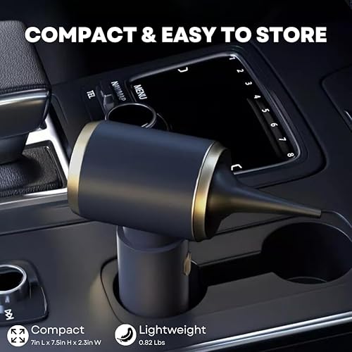 Miniatura 5 de Aspiradora de mano para automóvil, 20000 PA, 4 en 1, inalámbrica, recargable, multifuncional, compacta, potente, succión, motor sin escobillas,