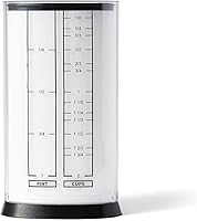 Vista 3 de KitchenArt Copa A Tri Adjust, 2 tazas, taza medidora fácil de verter, 3.25x3.25x6 pulgadas, negro/blanco