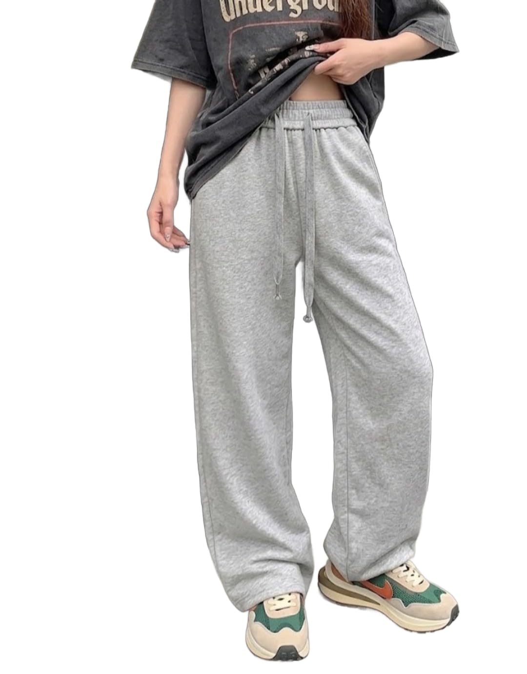 dockstreet Track Pant for Women || Baggy Fit || Track Pants || Full Elastic Jogger Track Pant ||-picture-48