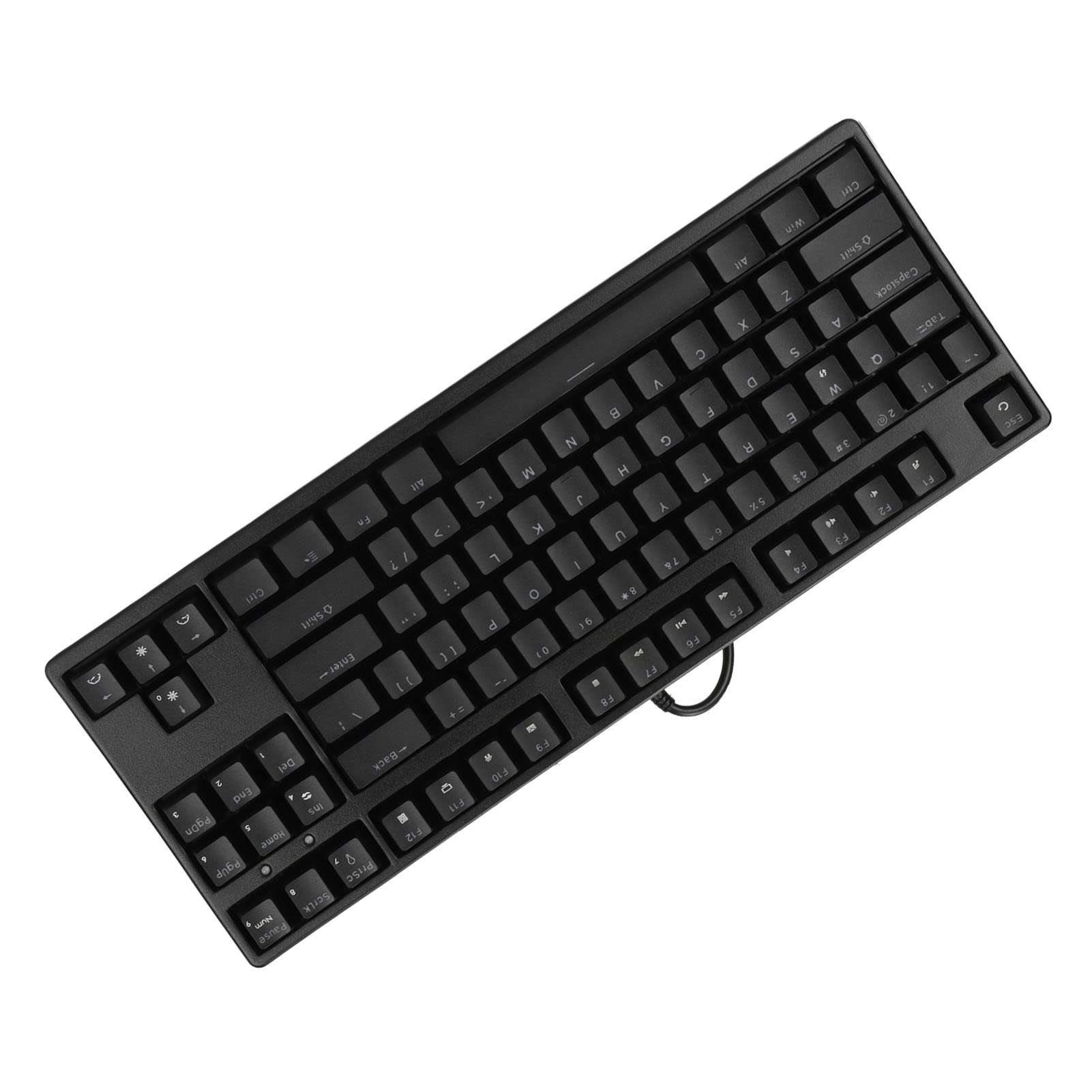 Generic Profesjonalna Mechaniczna Klawiatura do Gier 87 Klawiszy Czerwony Przełącznik Szybka Reakcja Ergonomiczna Konstrukcja dla Komputera PC z Systemem 10 (BLACK)