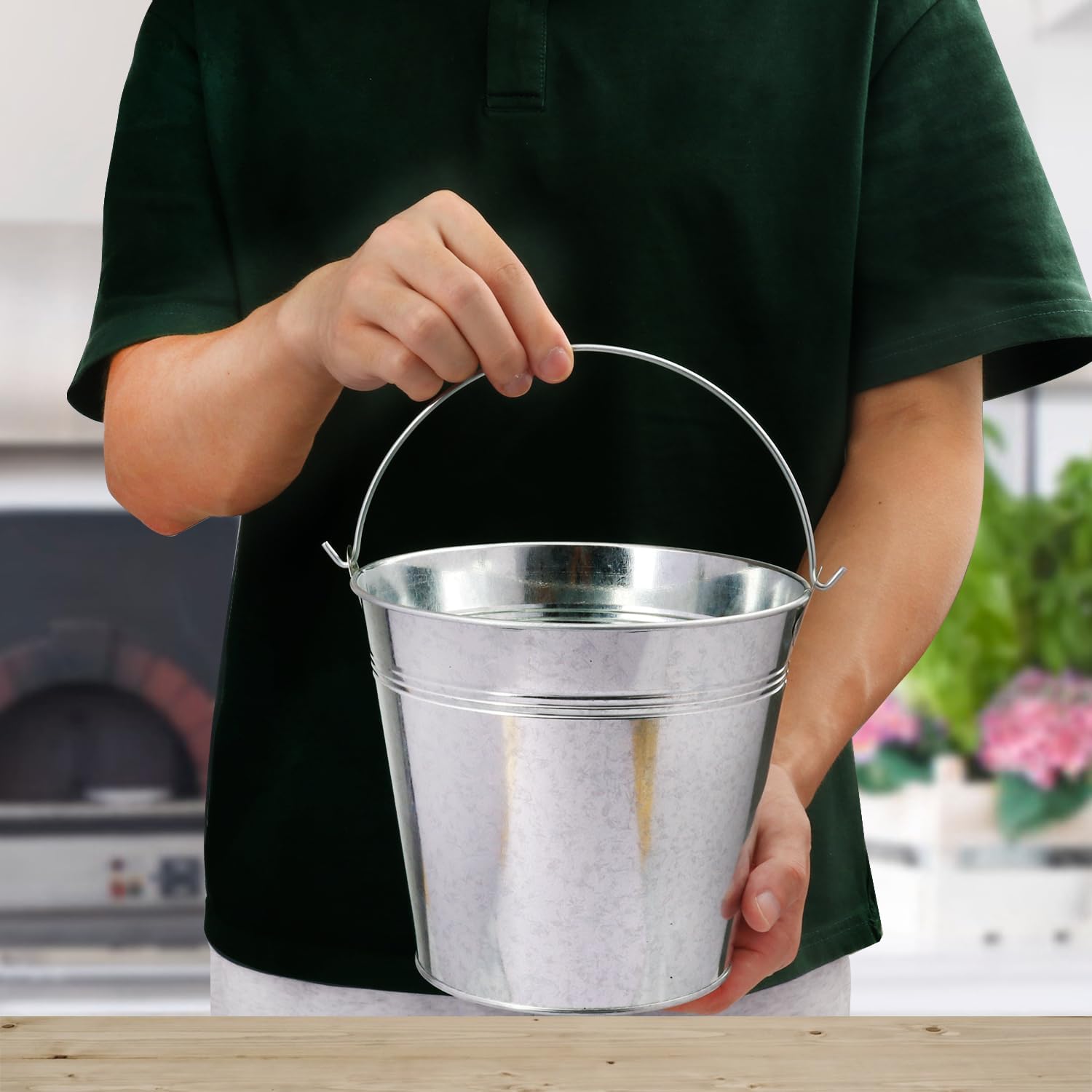 18 Pack 6 Inch Galvanized Metal Buckets with Handles, Rustic Metal Ice Buckets for Party Decor, Wedding Favors, Home Decor, Classroom Storage & Garden Planters(Silver) image 5