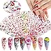 10 Feuilles Nail Autocollant Transfert Foil Stickers, EBANKU Foil Décoration d’Ongle Fleur La Saint-Valentin Patterns Nail Art Autocollant Manicure Transfer Stickers Decals