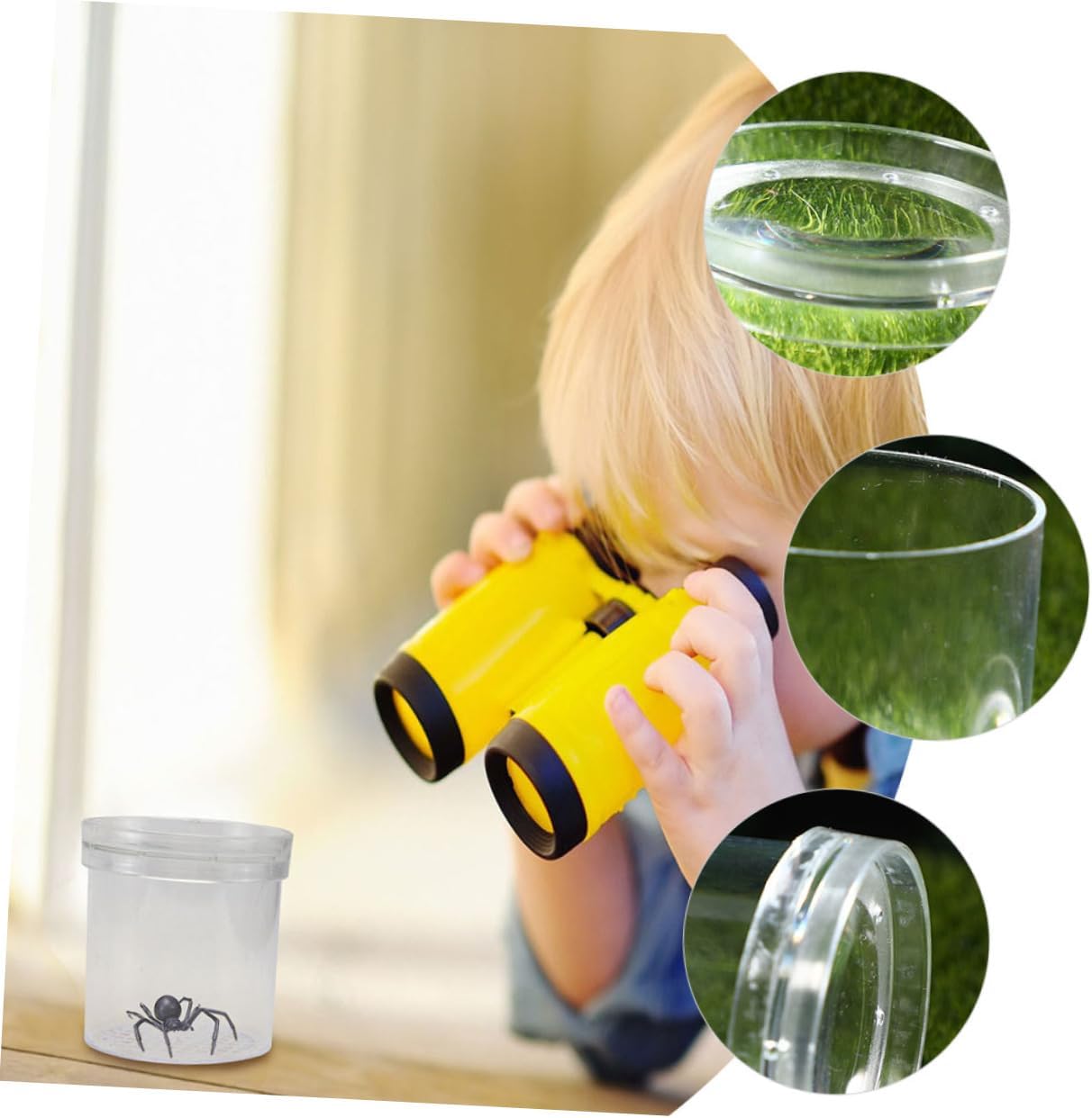 GALPADA 9Pcs Multi Function Insect Observation Boxes with Magnifying Lid Critter Containers for Science Exploration Feeding Accessory for Learning About Bugs