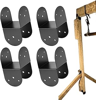 Pfosten 10 x 10 cm | robuster wasserdichter Verbinder | Set mit 4 Halterungen für Dachbalken aus Holz – für Innen und Außen Garten Deck Dach Pavillon Flagge Postkasten