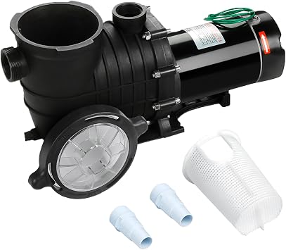Inground/Above Ground Swimming Pool Pump, Primming Pool Pump with Strainer Filter Basket & Drain Plug, Self Primming Silent Operation 2.0 HP 2.0 HP