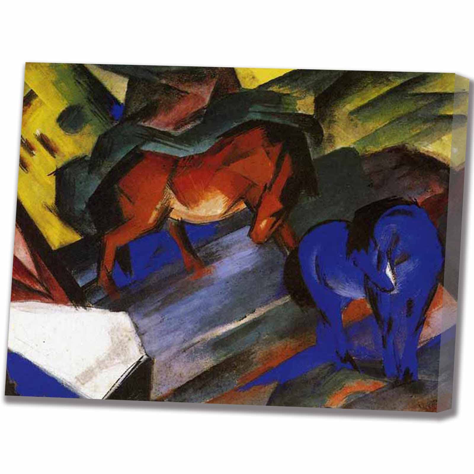 marks.art 絵画　絵　アート Amazon｜フランツ・マルク《赤と青の馬》 近代美術 油彩画 画壁の