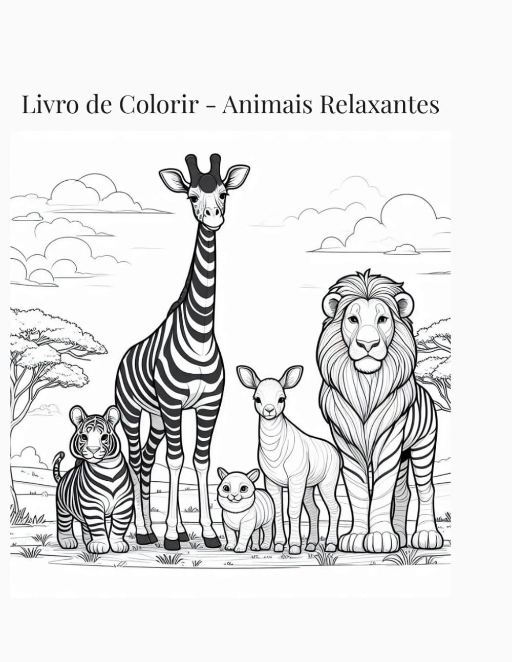 Livro de Colorir – Animais Relaxantes: Um convite para relaxar e colorir