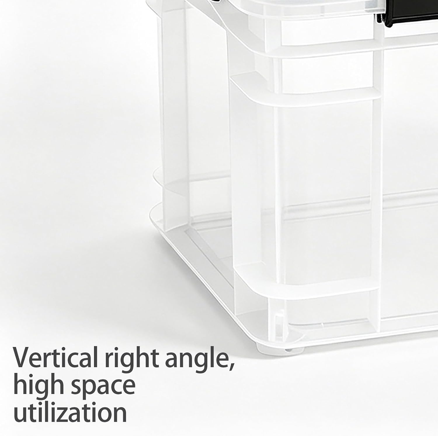 Clear Plastic Storage Bins with Lids, Set of 2 Nesting Sizes23QT,40QT - Stackable, Latching, Waterproof Organizer Boxes for Home, Office, Garage, Closet, and Bedroom - Durable, Heavy-Duty Containers