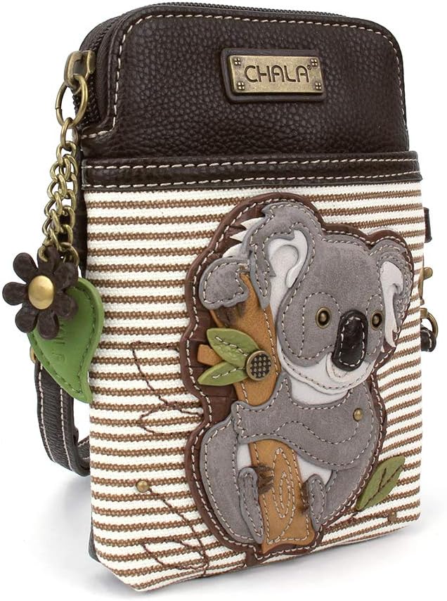 CHALA Wilderness Animal Collection Cell Phone Crossbody Purse-Women PU Leather/Canvas Multicolor Handbag w/Adjustable Strap - Image 2
