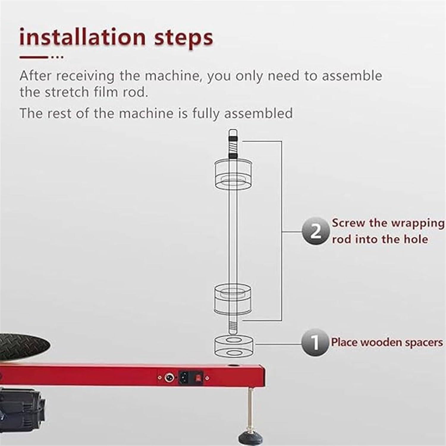 安全な梱包と効率的なラッピングを実現する工業用ストレッチフィルムディスペンサー手動パレットラッパー