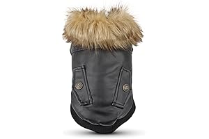 Black Burberry Signature Warm Fleece Lined Dog Coat