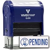 Pending (Hourglass) Self Inking Rubber Stamp (Blue Ink) - Q-200