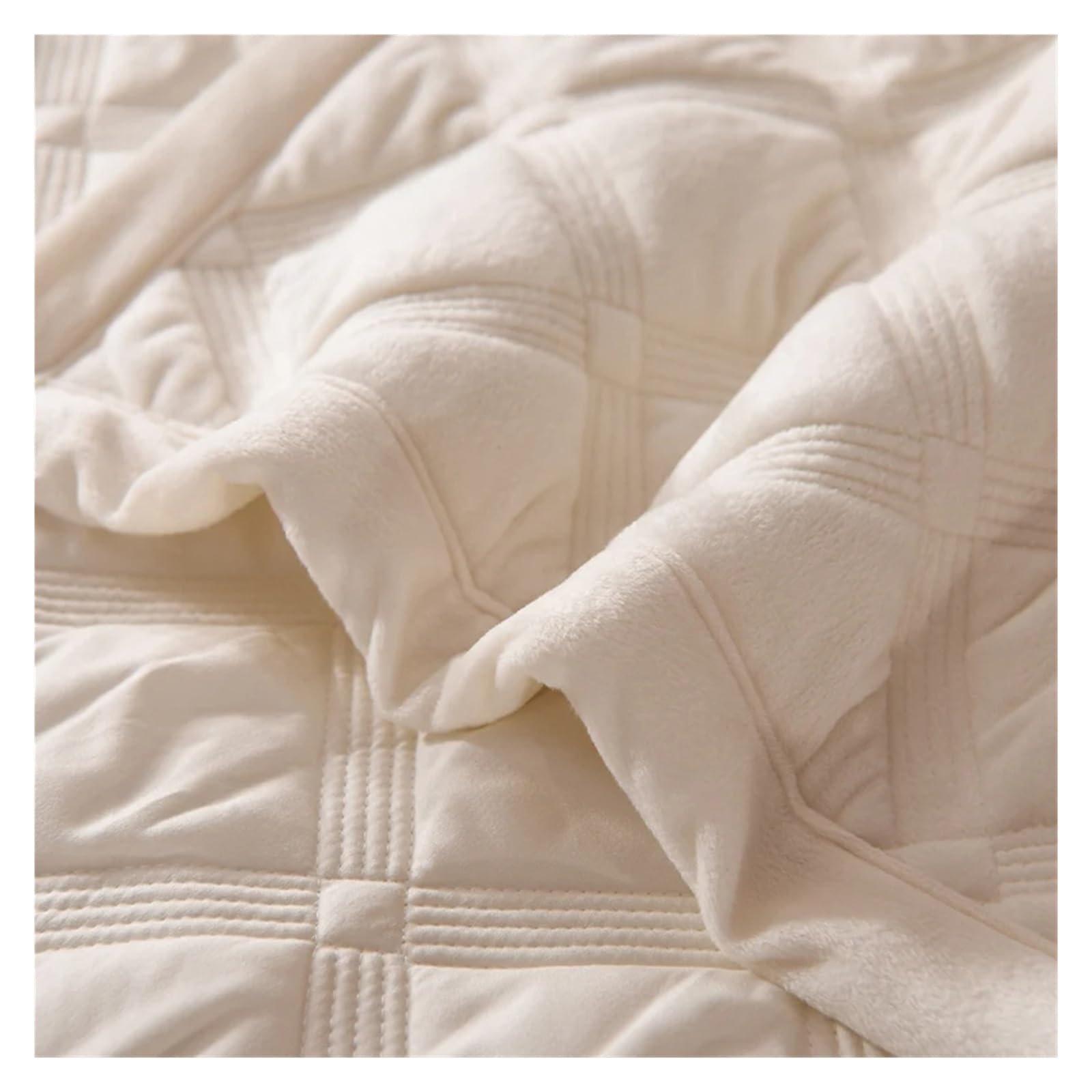 ADOVZ Copriletto invernale in velluto spesso sul letto coperta plaid copriletto coprimaterasso trapunta biancheria da letto Copriletti Compatible with lenzuolo matrimoniale,Lenzuola