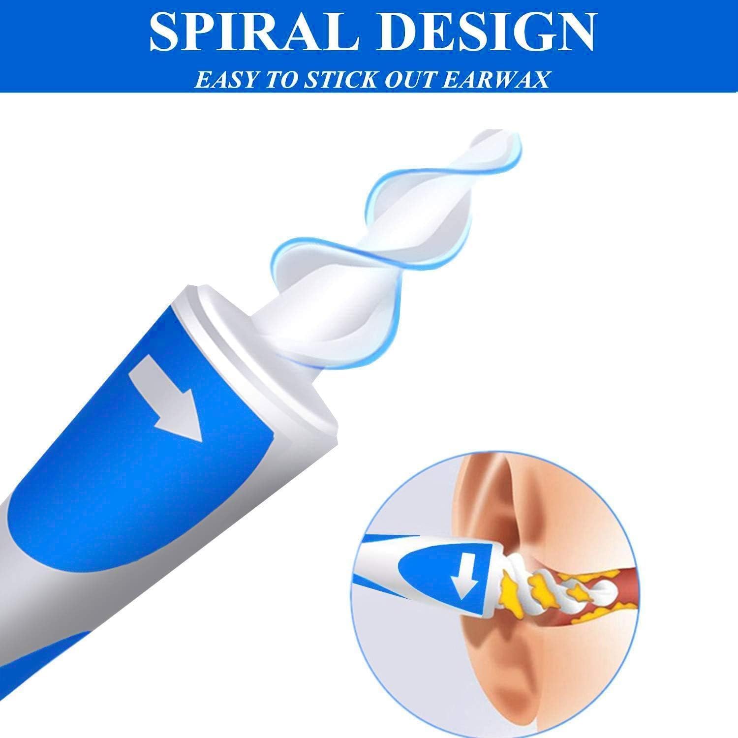 QGrips Earwax Removal Spiral Ear Wax Removal Tool, Reusable Kit, Safe Ear Cleaner with 16 Pcs Soft Flexible Replacement Tips image 3