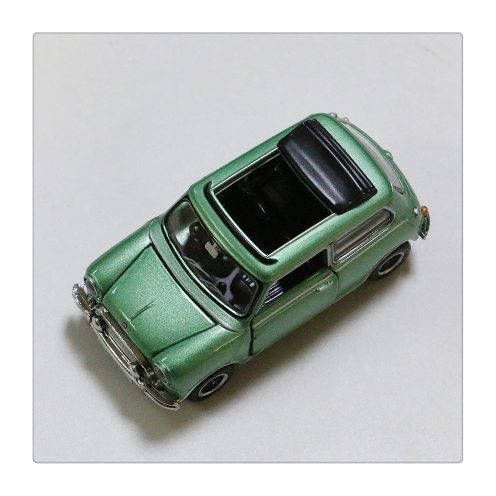 Veicoli a Motore in Scala 1/50 per Morris Mini MK 1 Statico in Metallo Pressofuso Modello di Auto d'Epoca Simulazione Ornamento da Collezione Modello di Auto Replica (Color : Green)