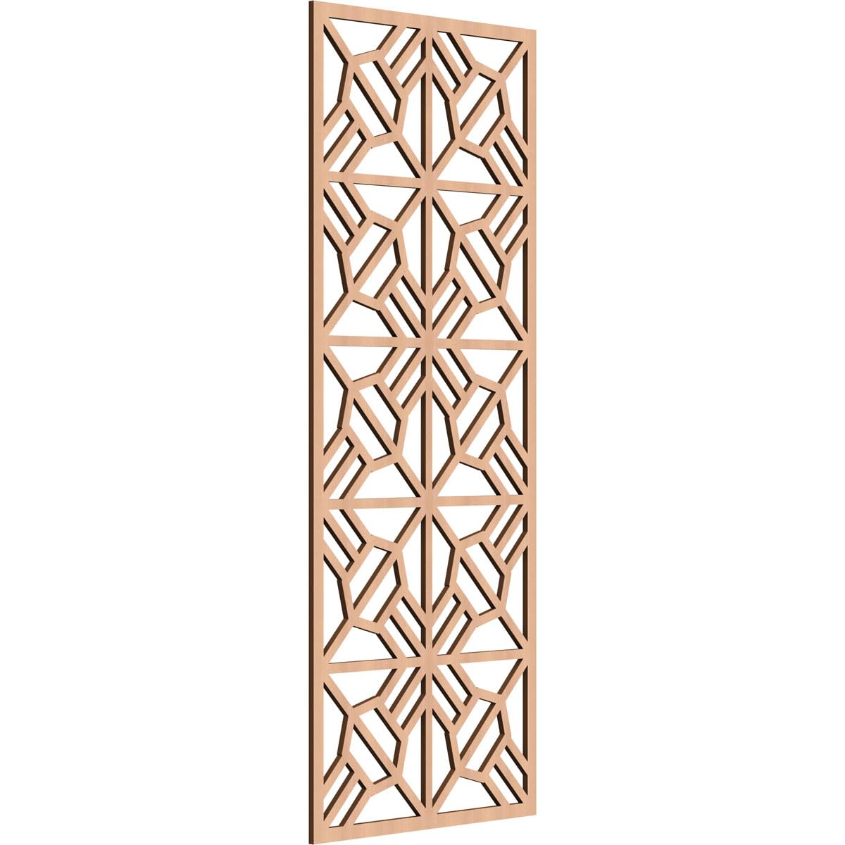 23 3/8"W x 59 3/8"H x 3/8"T Auburn Decorative Fretwork Wood Wall Panels, Alder