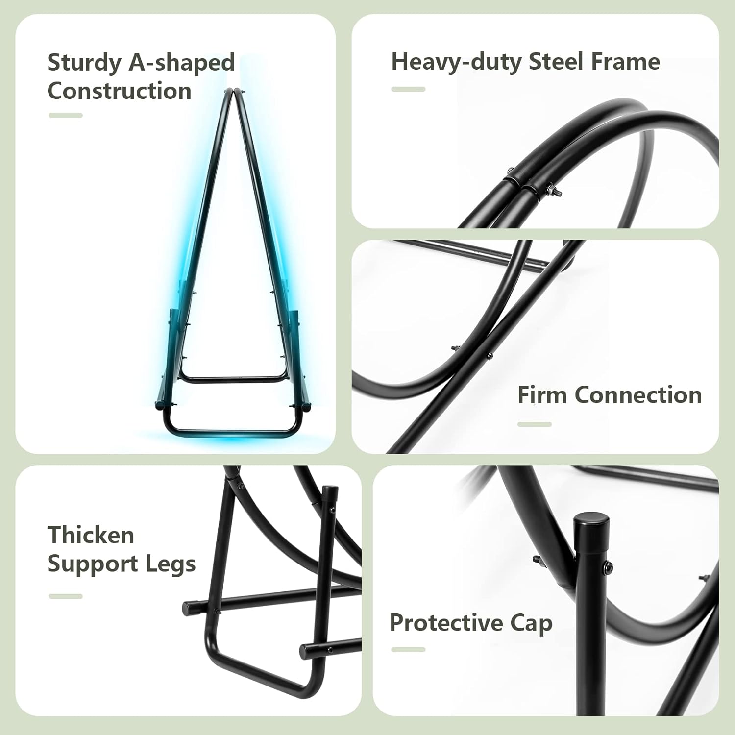 Goplus Firewood Rack, 32.5 Inch Outdoor Firewood Log Hoop with 440LBS Capacity, Heavy Duty Steel Wood Storage Rack, Indoor Firewood Holder for Fireplace Home Fire Pit