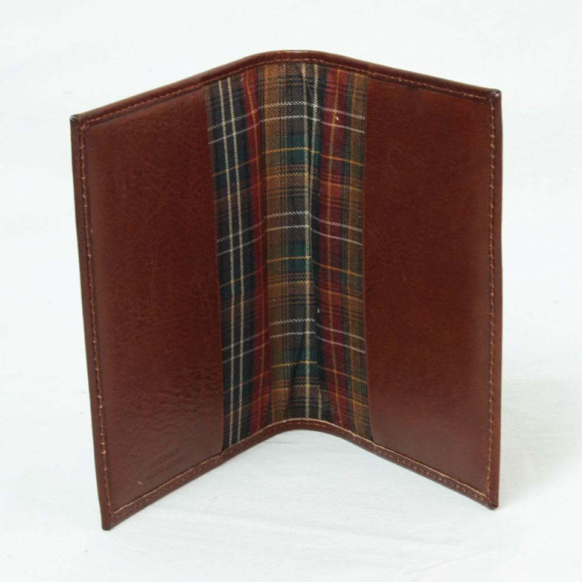 Old Angler Firenze Diario in Pelle pieno fiore, Copertina Marrone con Fodera Tartan, Quaderno A5 con Pagine Rigate e Segnalibro, Elegante Journal per Appunti e Note