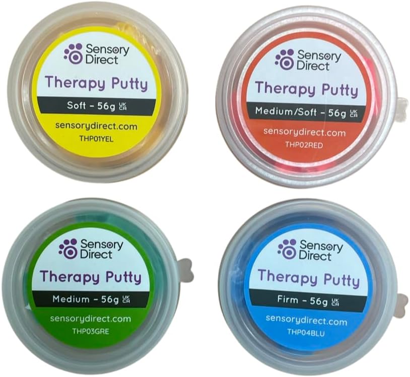 Therapy Putty – Pack of 4 | For Strengthening & Motor Skills for Autism, Arthritis, Sensory Disorders & Special Needs Kids & Adults | Hand & Finger Physio Exercise | Non Toxic