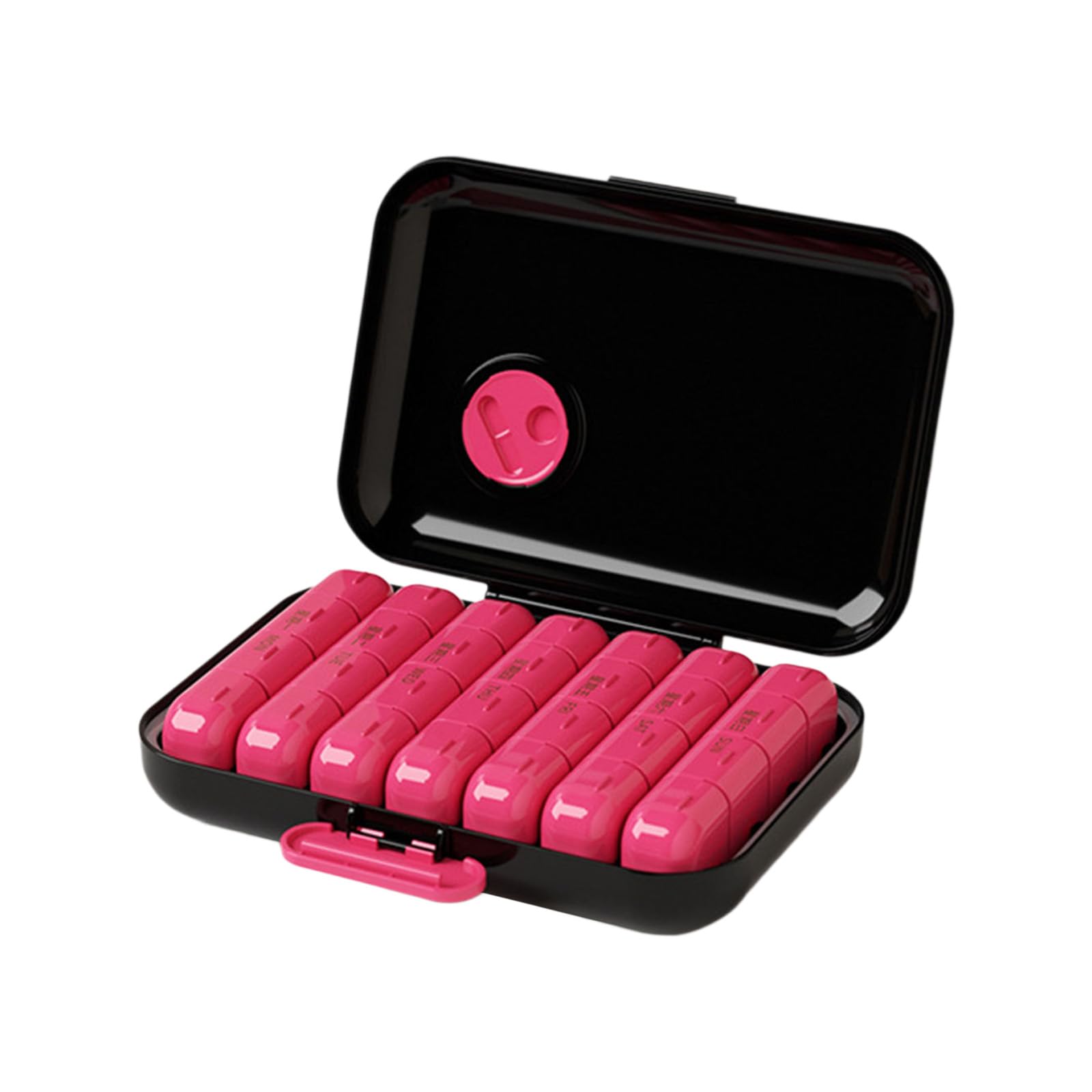 Maxtonser 7 Day Portable Pills Dispenser Case Large Capacity Travel Organizers With Intelligent Compartments Safe ABS Pla