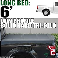 Vista 4 de 7422457917923 Compatible con Frontier 2005-2021 / 2009-2012 Suzuki Equator 6 pies (72 pulgadas) cubierta Tonneau de aluminio duro de 3 pliegues