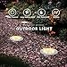 Biling Solar Disk Lights Outdoor, 8 LED Bulbs Solar Ground Lights Outdoor Waterproof for Garden Yard Patio Pathway Lawn Driveway - Warm White (8 Pack)