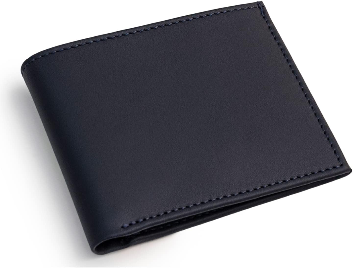 Maruse Bifold Wallet for Men – Slim Italian Leather Wallet, Handmade in Italy, Minimalist Leather Wallet for Cards and Bills, Navy