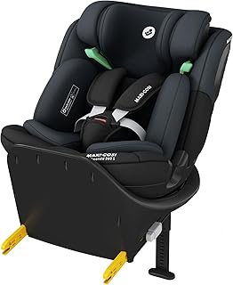 Maxi-Cosi Emerald 360 S i-Size, Autositz 360 Grad drehbar, 0–12 Jahre (40–150 cm), Auto Kindersitz, Baby Autositz, FlexiSpin-Drehung, 4 Liegepositionen, G-CELL Seitenaufprallschutz, Tonal Black