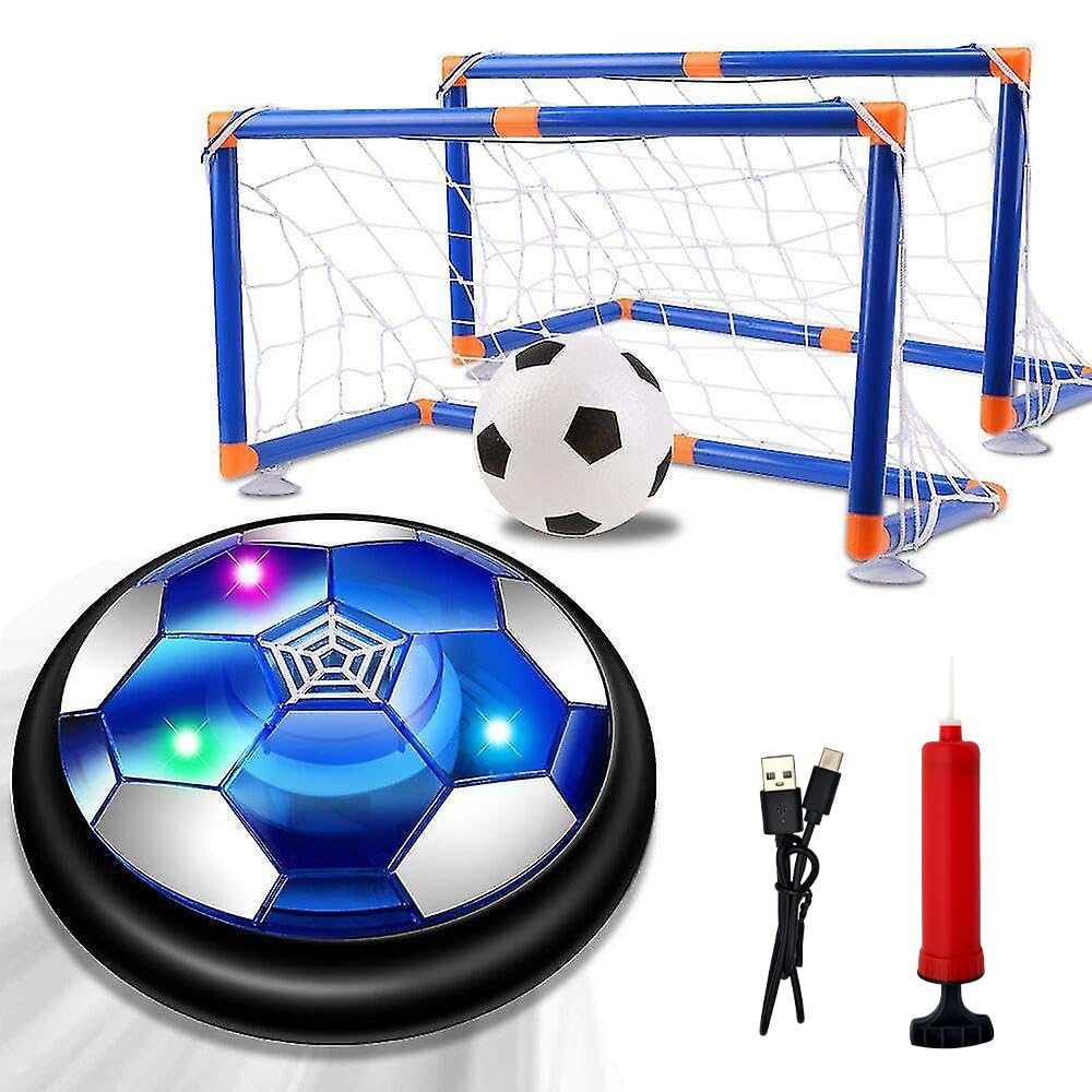 NIWWIN Pallone Calcio Fluttuante, Hover Ball Ricaricabile con luci LED, Include Rete e Porta per simulare Una Partita di Calcio, Giocattolo da Interni ed Esterni per Bambini dai 3 ai 12 Anni.