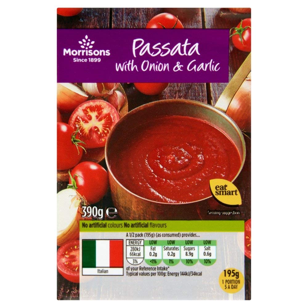 Morrisons Passata with Onion & Garlic 390g