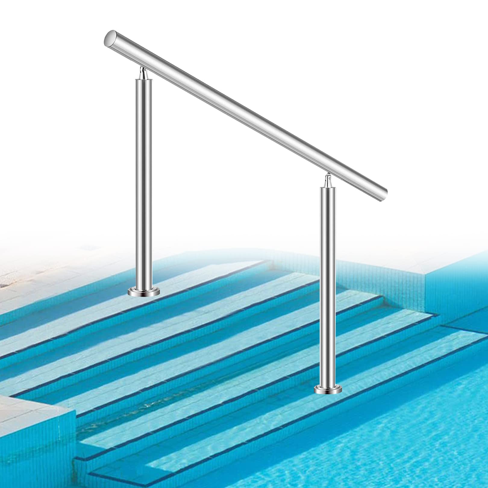 Rambarde d'escalier extérieure de piscine pour sécuriser vos bassins et terrasses