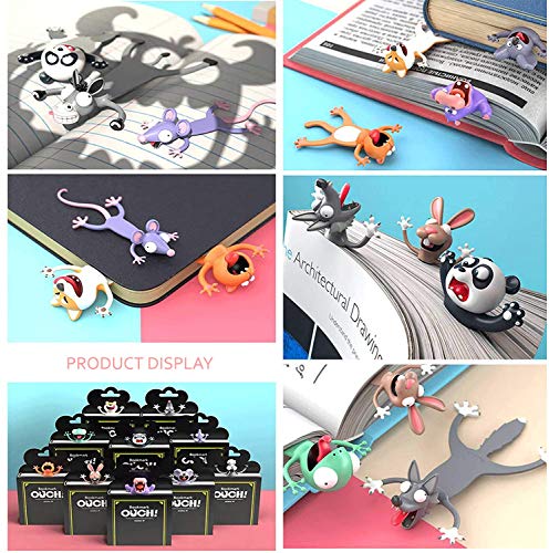 Lovely Bookmarks, Wakaka Funny 3D Cartoon Bookmark Animals Reading Bookmarks For Students Office Stationery Creative Gift Ideal For Boys Girls (Gecko) #TOP3