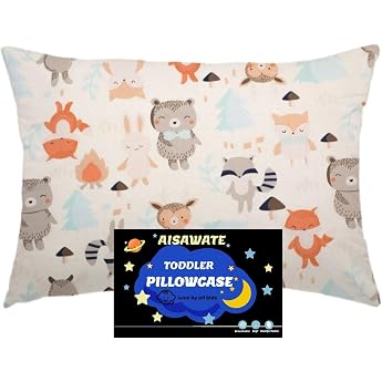Children's Cushion Cover 40 x 60 cm - Organic Cotton Pillowcase - Baby Toddler Pillow Covers for Prams - Baby Pillow Cover with Envelope Closure