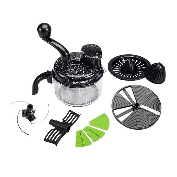 Wonderchef Turbo Chopper and Citrus Juicer, Black