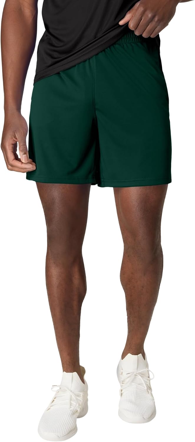 Hanes Men's Shorts, Cool Dri® 7" Color Blocked Short, Moisture Wicking + UPF 40 Men's Athletic Shorts