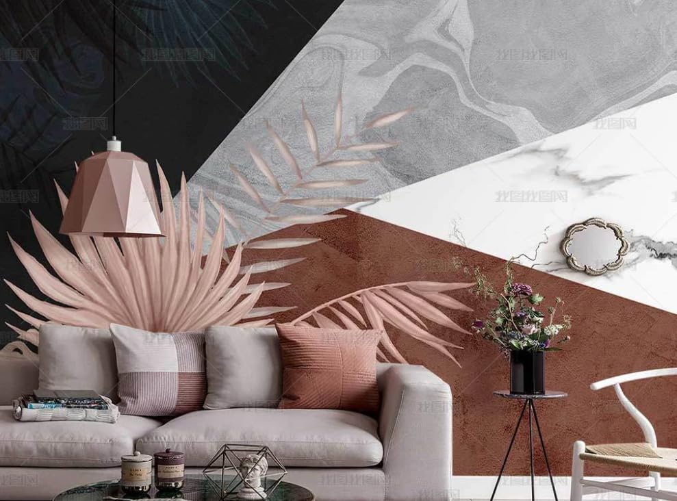 Papier peint intissé plantes tropicales rétro pour rénover un mur abîmé