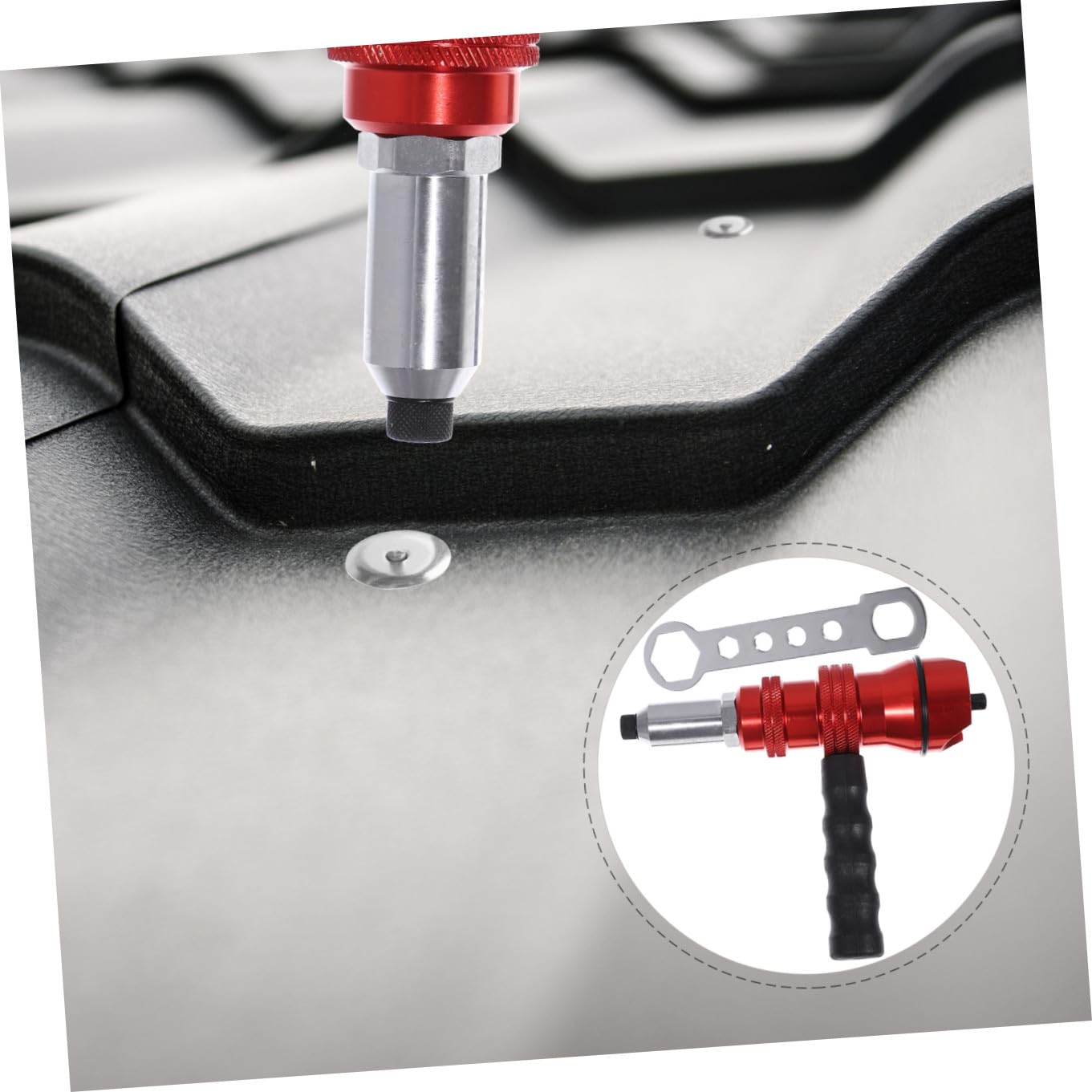 Adaptador para Remachadora Eléctrica Inalámbrica Cabezal de Aleación de Aluminio, Juego de 3 Tamaños (2,4 Mm, 3,2 Mm, 4,0 Mm) para Taladro de Impacto, Pieza de Repuesto